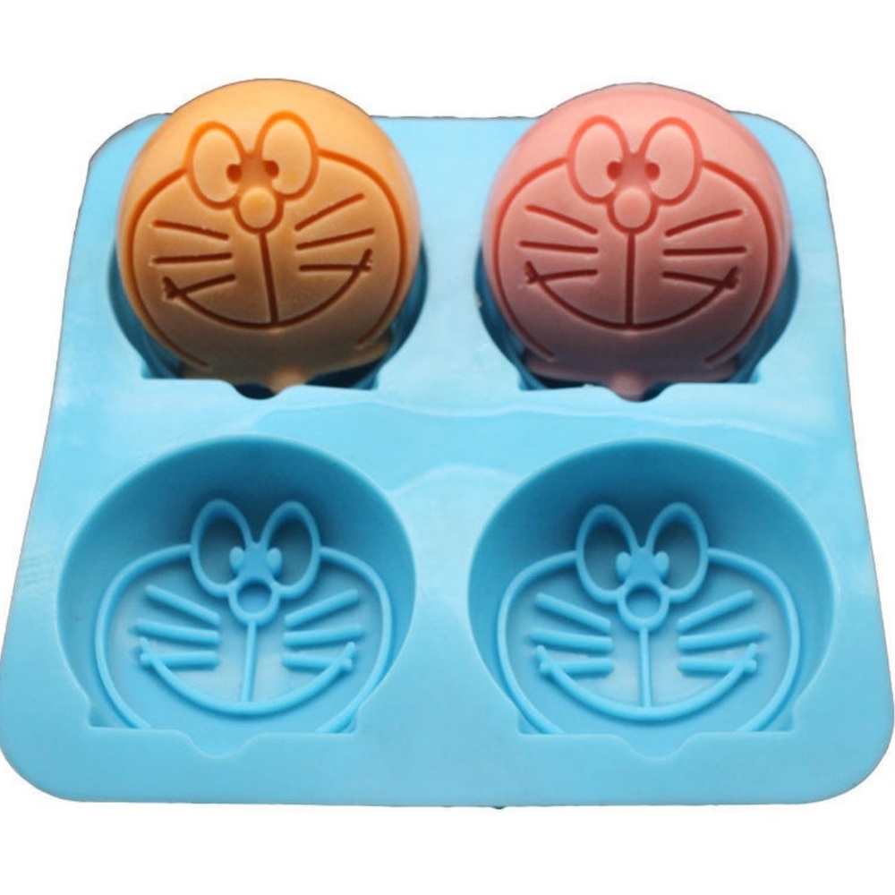 2 of 4 Cartoon Character Silicone Molds Resin/ Cake Soap Bar Mould DIY Baking